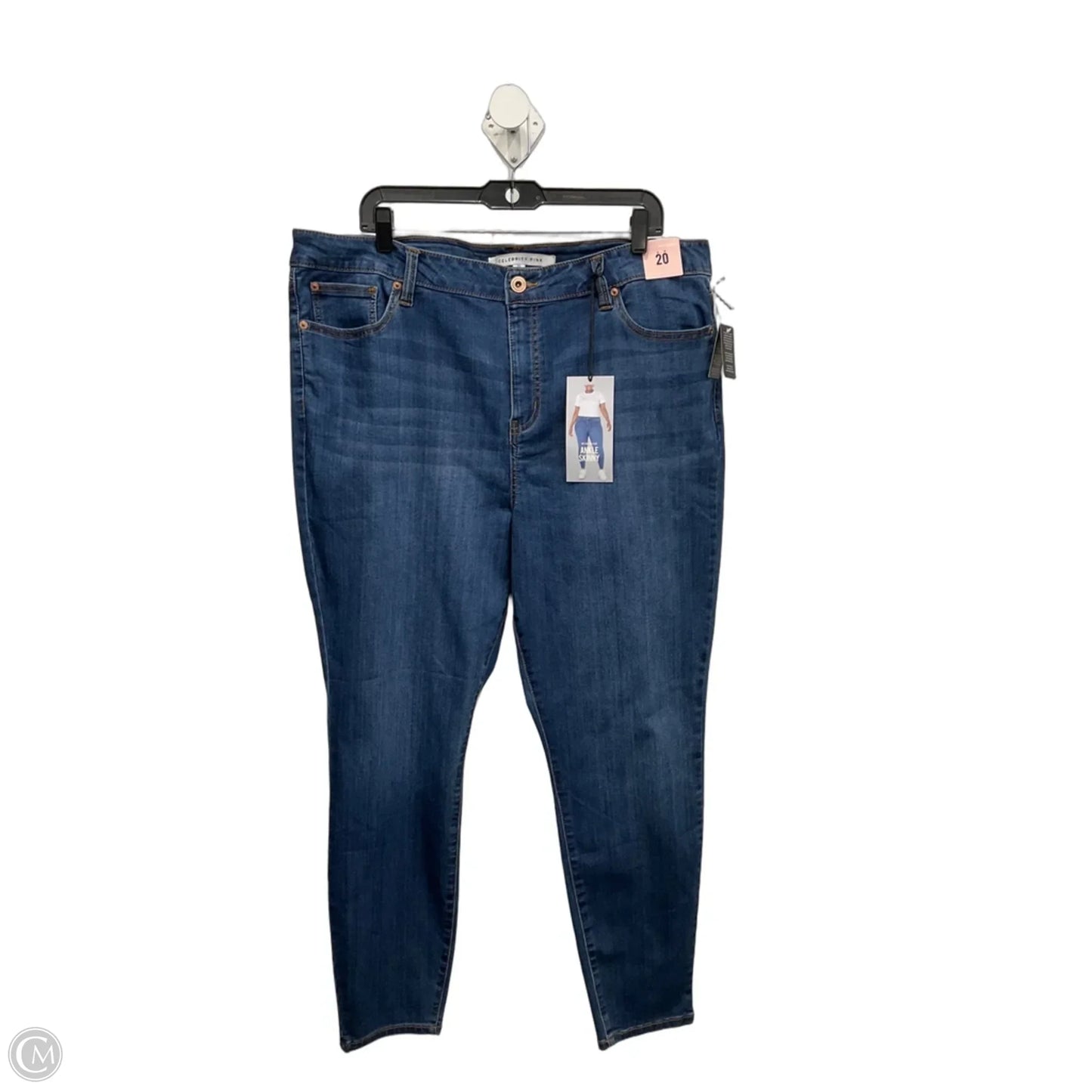 Jeans Skinny By Celebrity Pink In Blue Denim, Size: 20