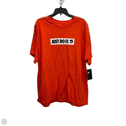 Top Short Sleeve Basic By Nike Apparel In Orange, Size: Xxl