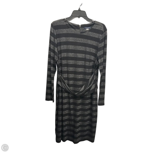 Dress Casual Midi By Tommy Hilfiger In Black & Grey, Size: Xxl