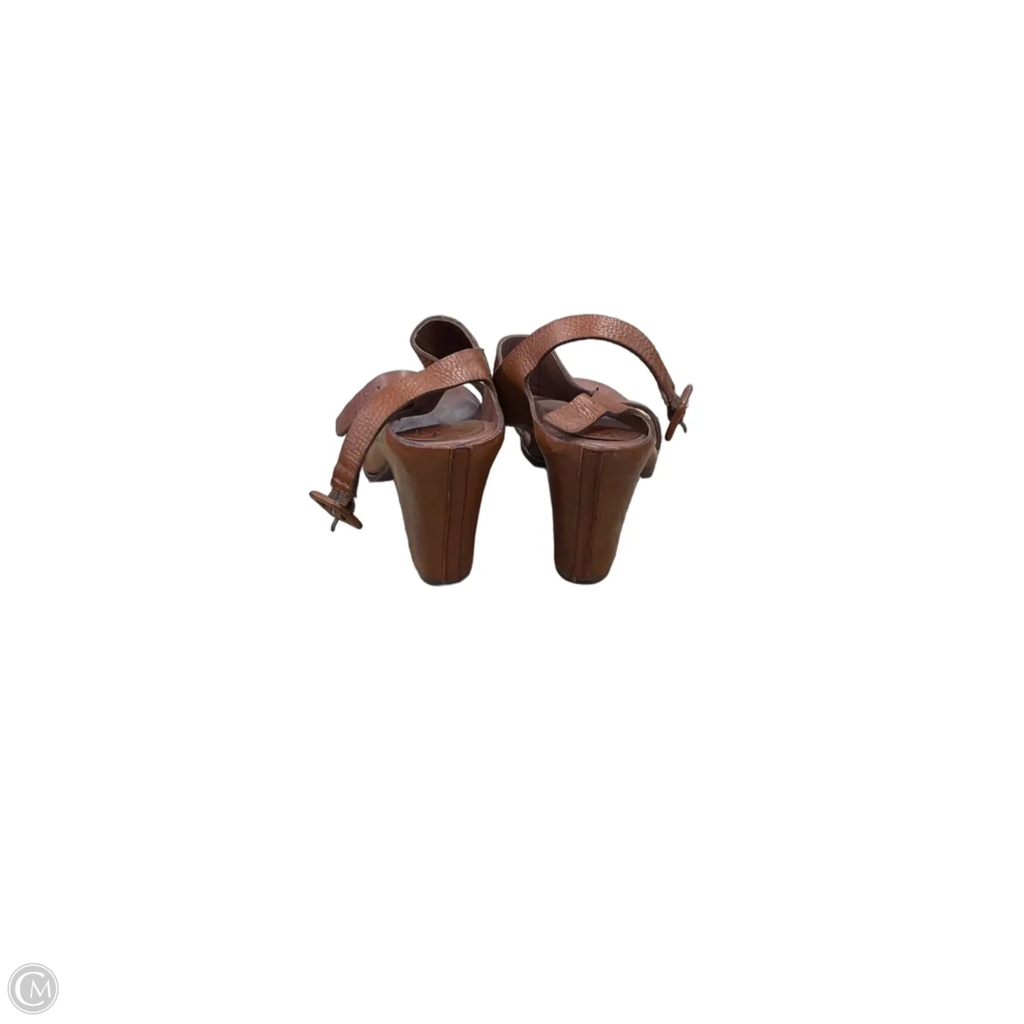Sandals Heels Block By Kork Ease In Brown, Size: 7