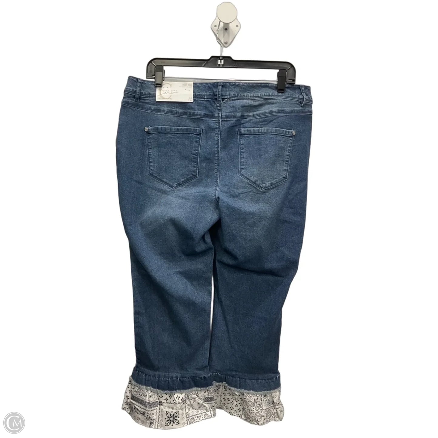Capris By C Est. 1946 In Blue Denim, Size: 12