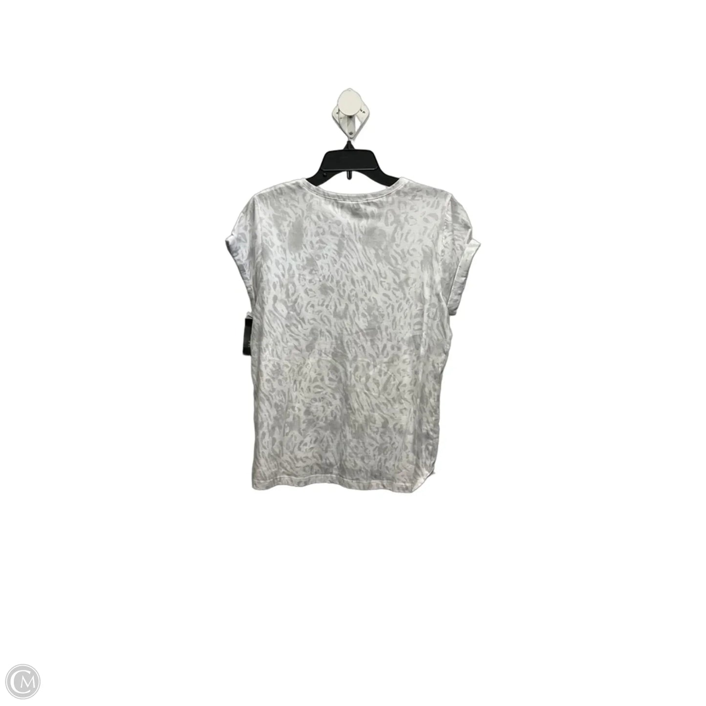 Top Short Sleeve By International Concepts In Grey, Size: M