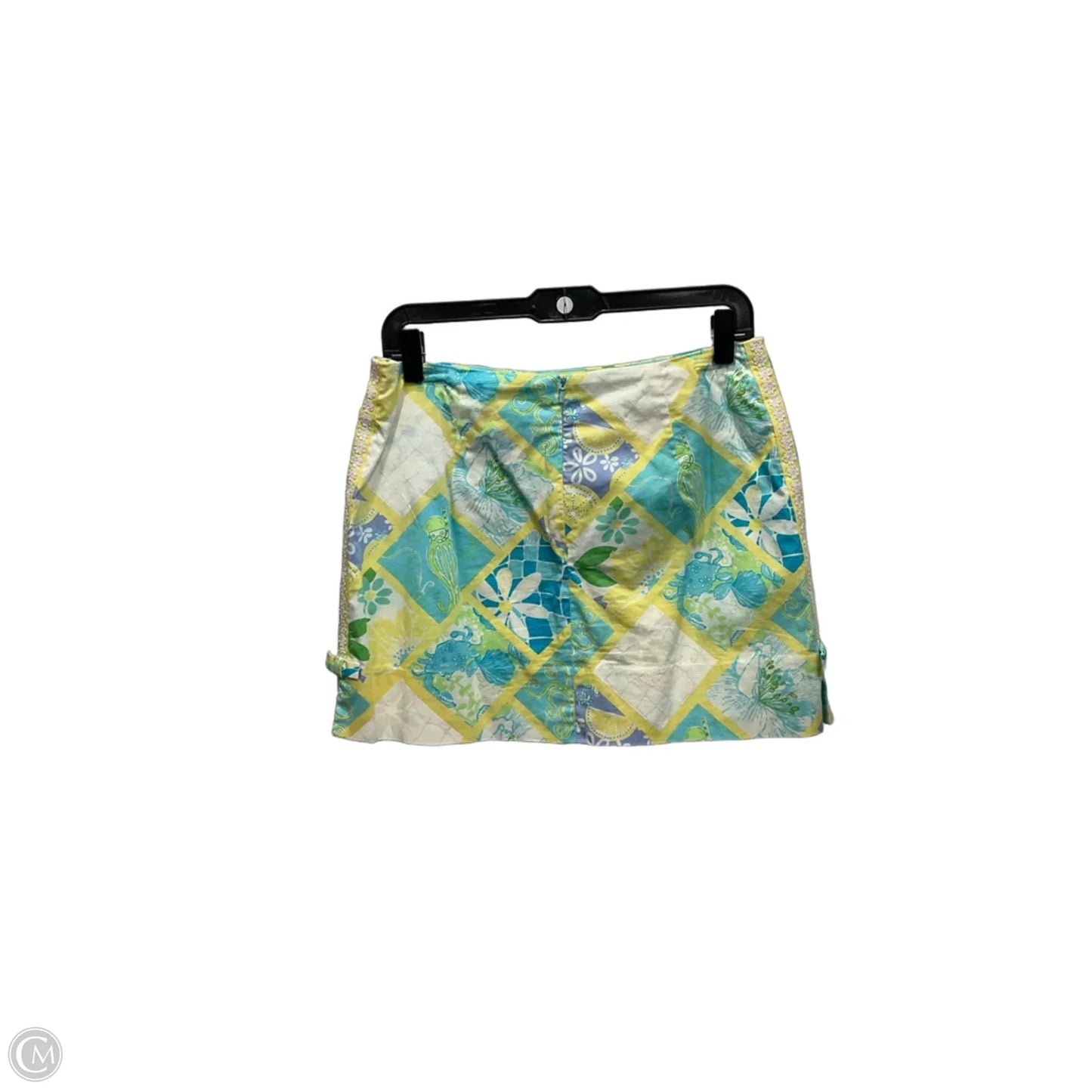 Skort Designer By Lilly Pulitzer In Blue & Yellow, Size: 4