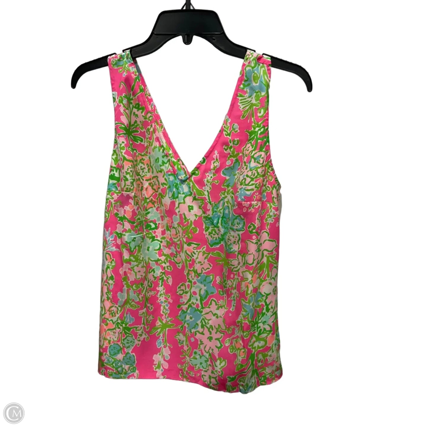Top Sleeveless Designer By Lilly Pulitzer In Green & Pink, Size: M