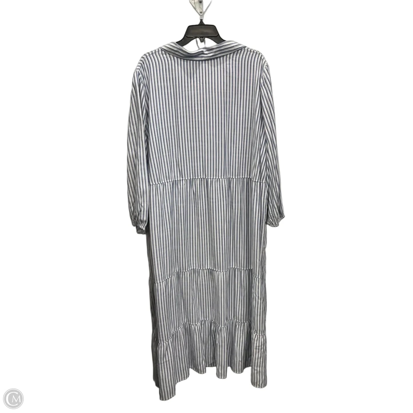 Dress Casual Maxi By Max Studio In Blue & White, Size: 3x