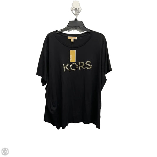 Top Short Sleeve By Michael By Michael Kors In Black, Size: 3x