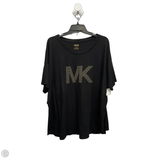 Top Short Sleeve By Michael By Michael Kors In Black, Size: 3x