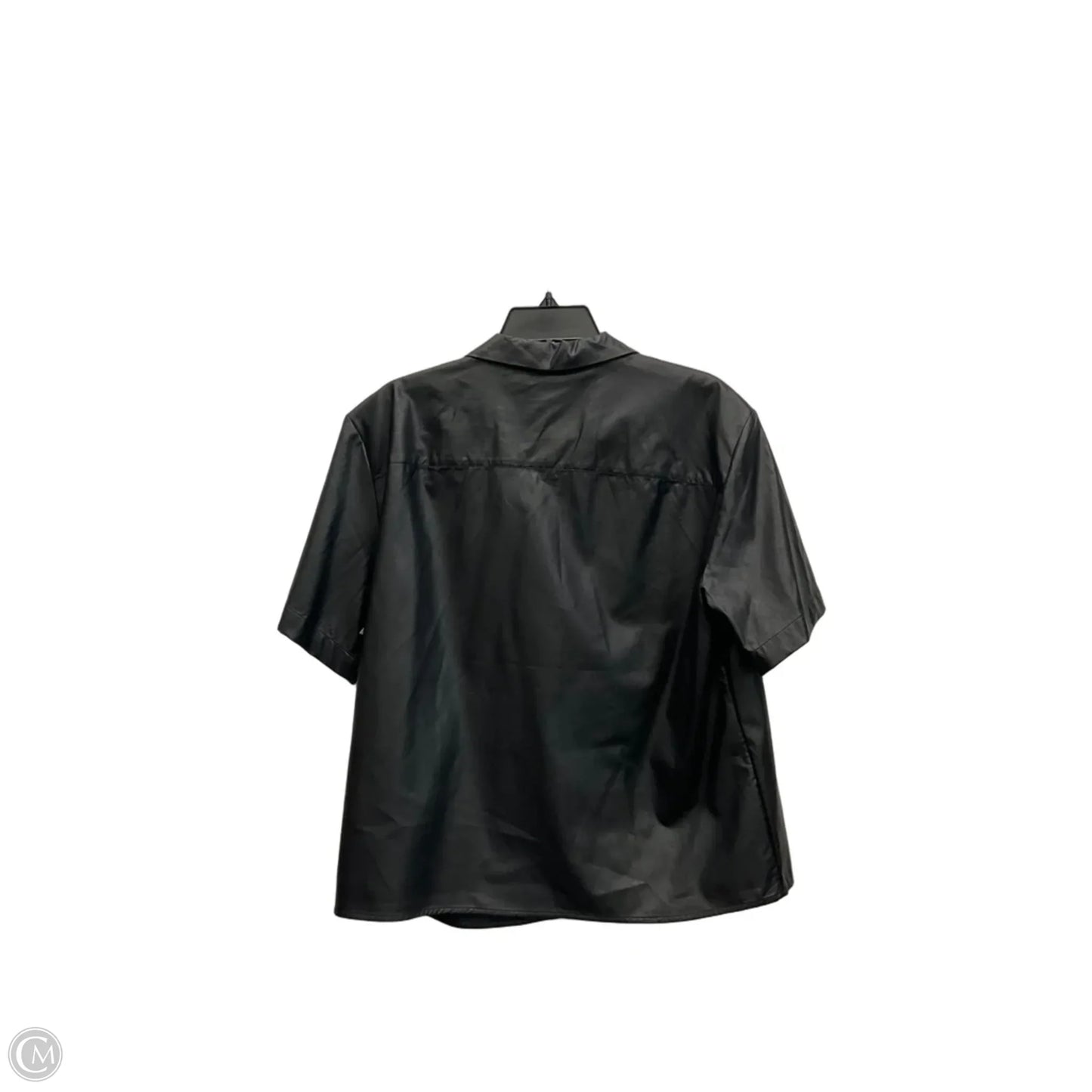 Blouse Short Sleeve By Banana Republic In Black, Size: L
