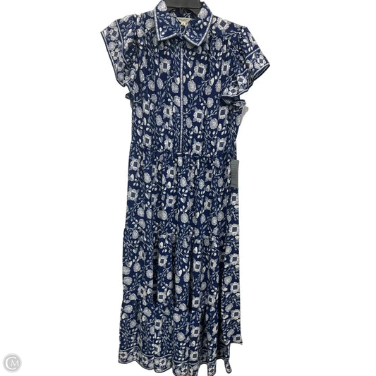 Dress Casual Midi By Max Studio In Blue & White, Size: S