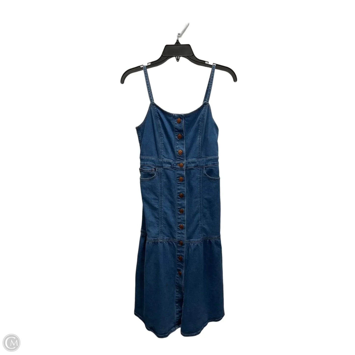 Dress Casual Midi By Madewell In Blue Denim, Size: Xs