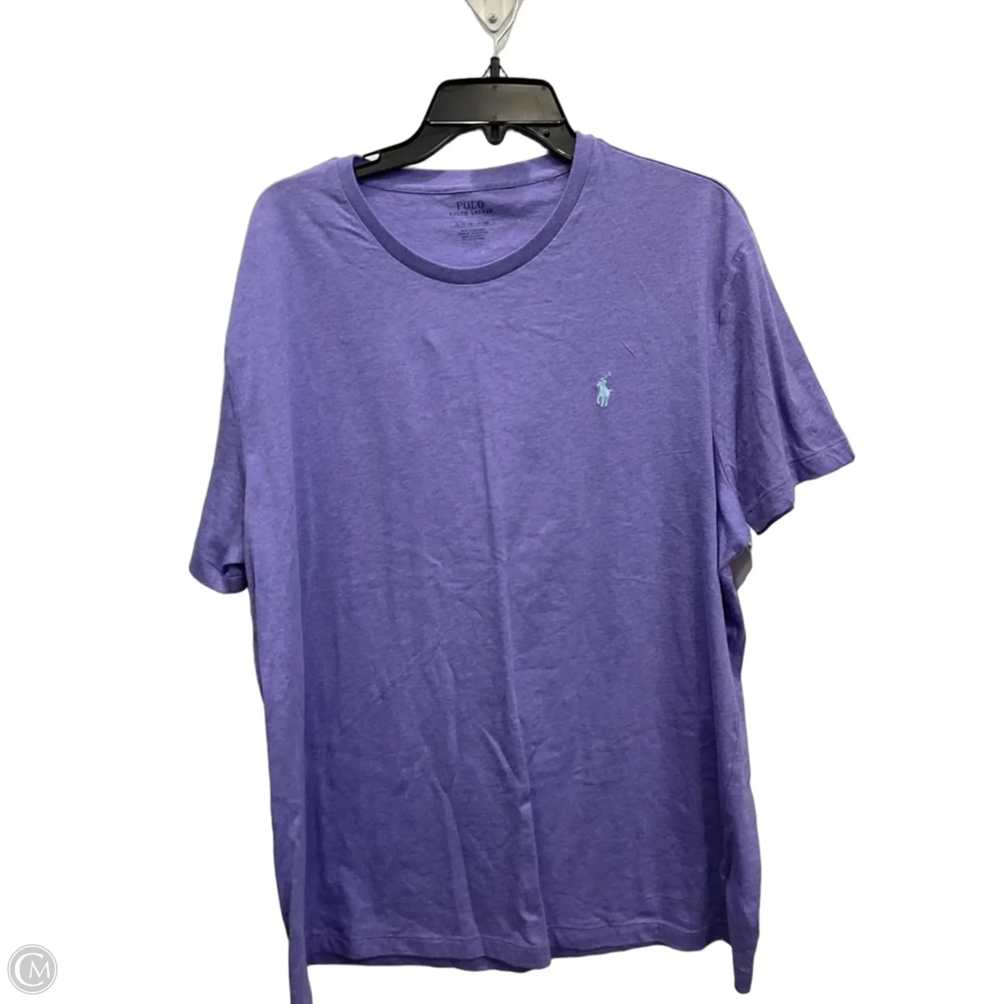 Top Short Sleeve By Polo Ralph Lauren In Purple, Size: Xl