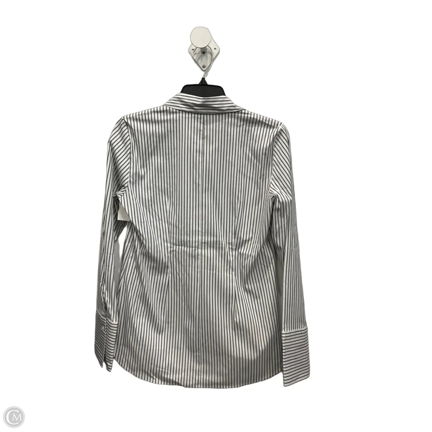 Blouse Long Sleeve By Ann Taylor In Black & White, Size: Xs