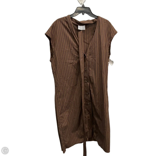 Dress Casual Midi By Cmb In Brown, Size: L