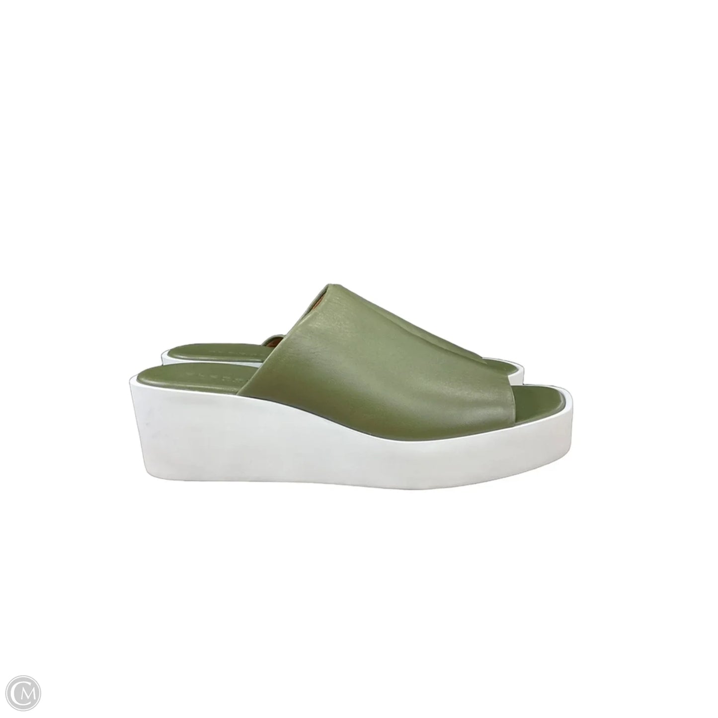 Sandals Heels Wedge By Cma In Green, Size: 7.5