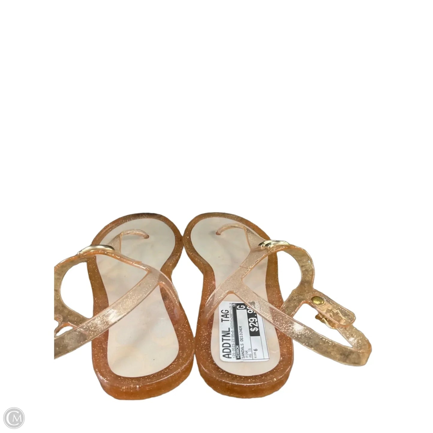 Sandals Designer By Coach In Pink, Size: 6