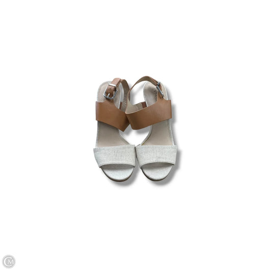 Sandals Heels Block By Via Spiga In Tan, Size: 7