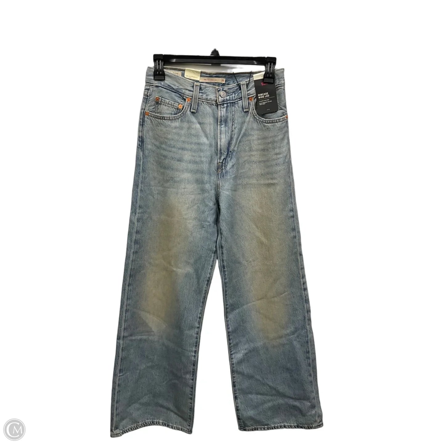Jeans Wide Leg By Levis In Blue Denim, Size: 2