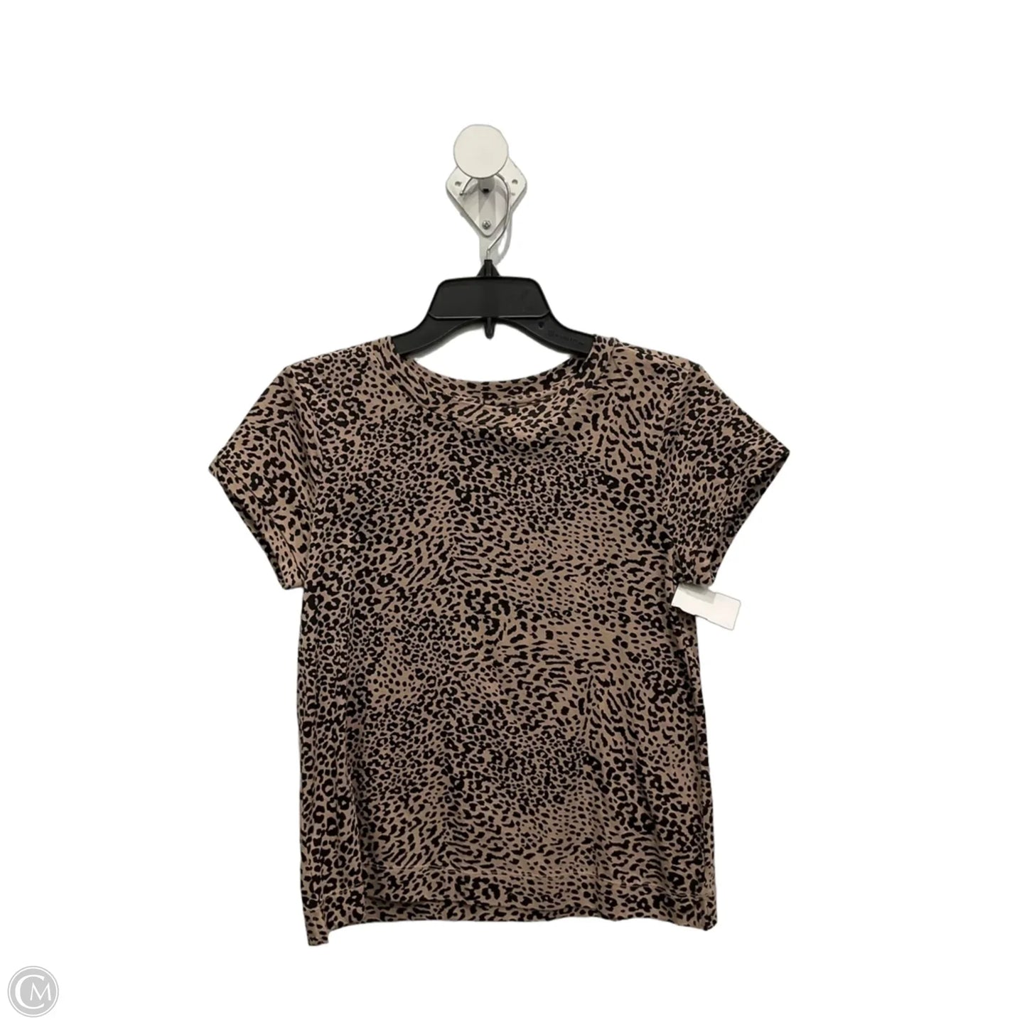 Top Short Sleeve By Loft In Animal Print, Size: Xs