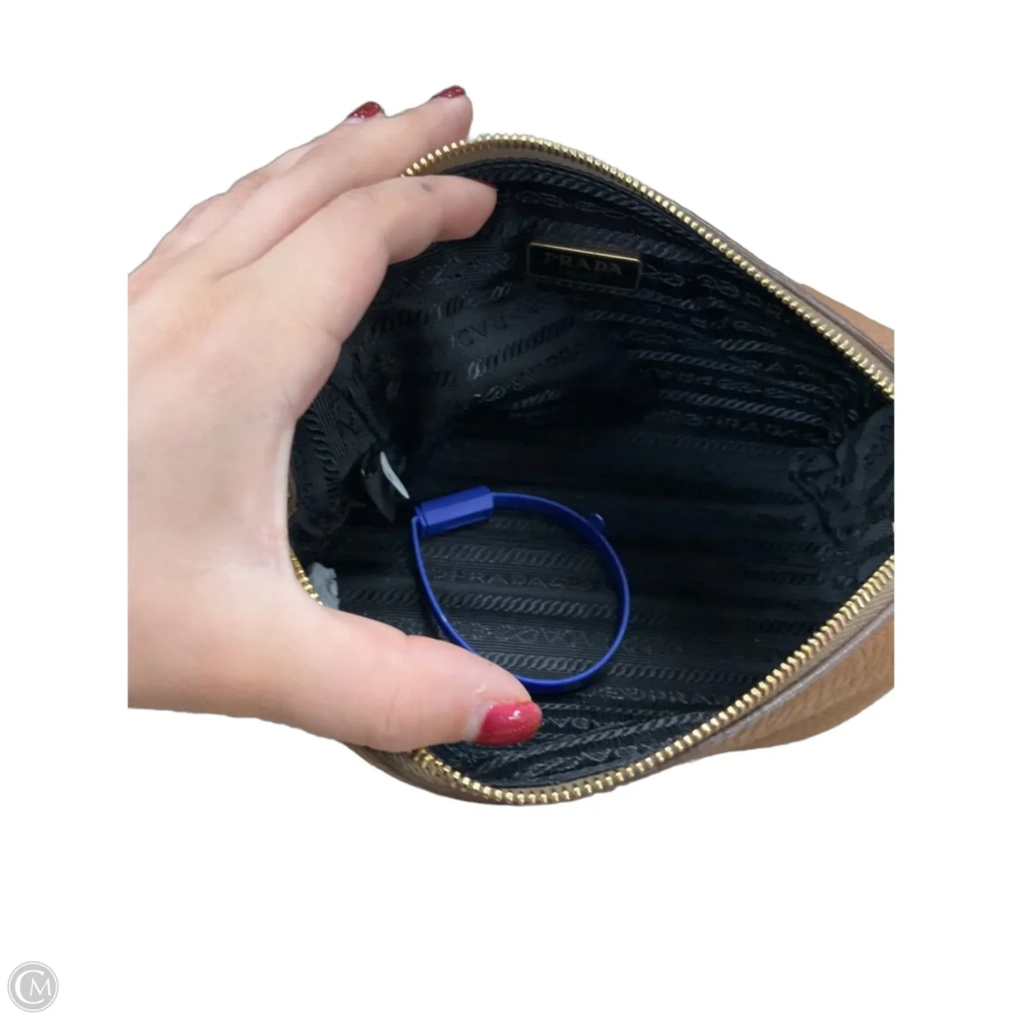 Makeup Bag Luxury Designer By Prada, Size: Medium