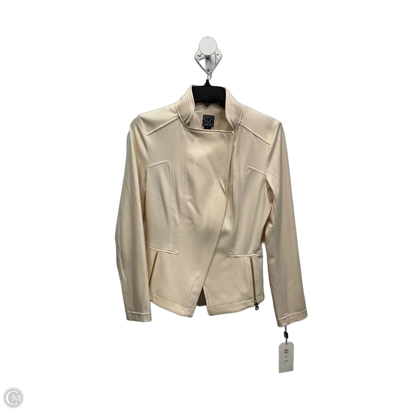 Jacket Moto By Clara Sun Woo In Cream, Size: Xs