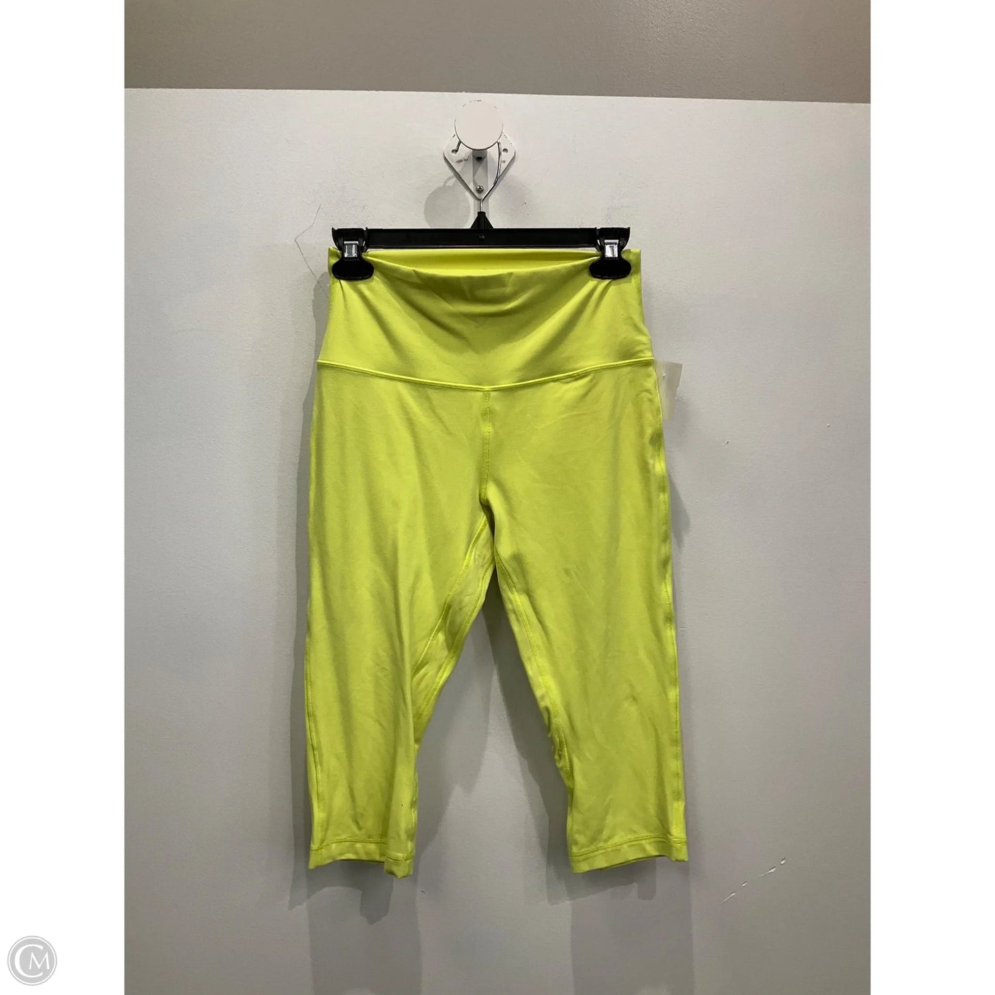 Athletic Leggings Capris By Lululemon In Yellow, Size: M