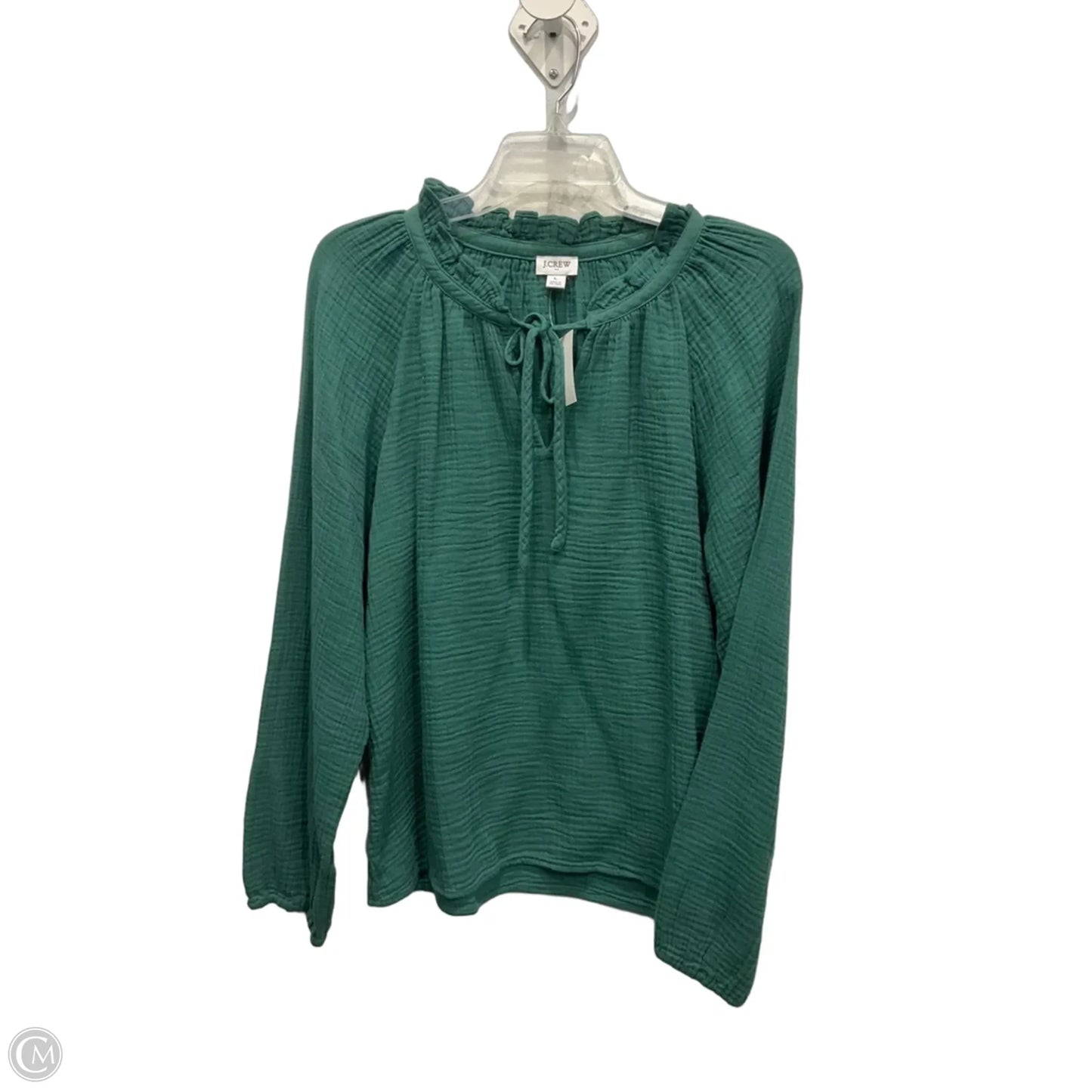 Top Long Sleeve By J. Crew In Green, Size: L
