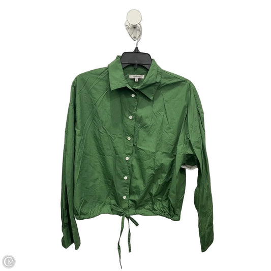 Blouse Long Sleeve By Madewell In Green, Size: M