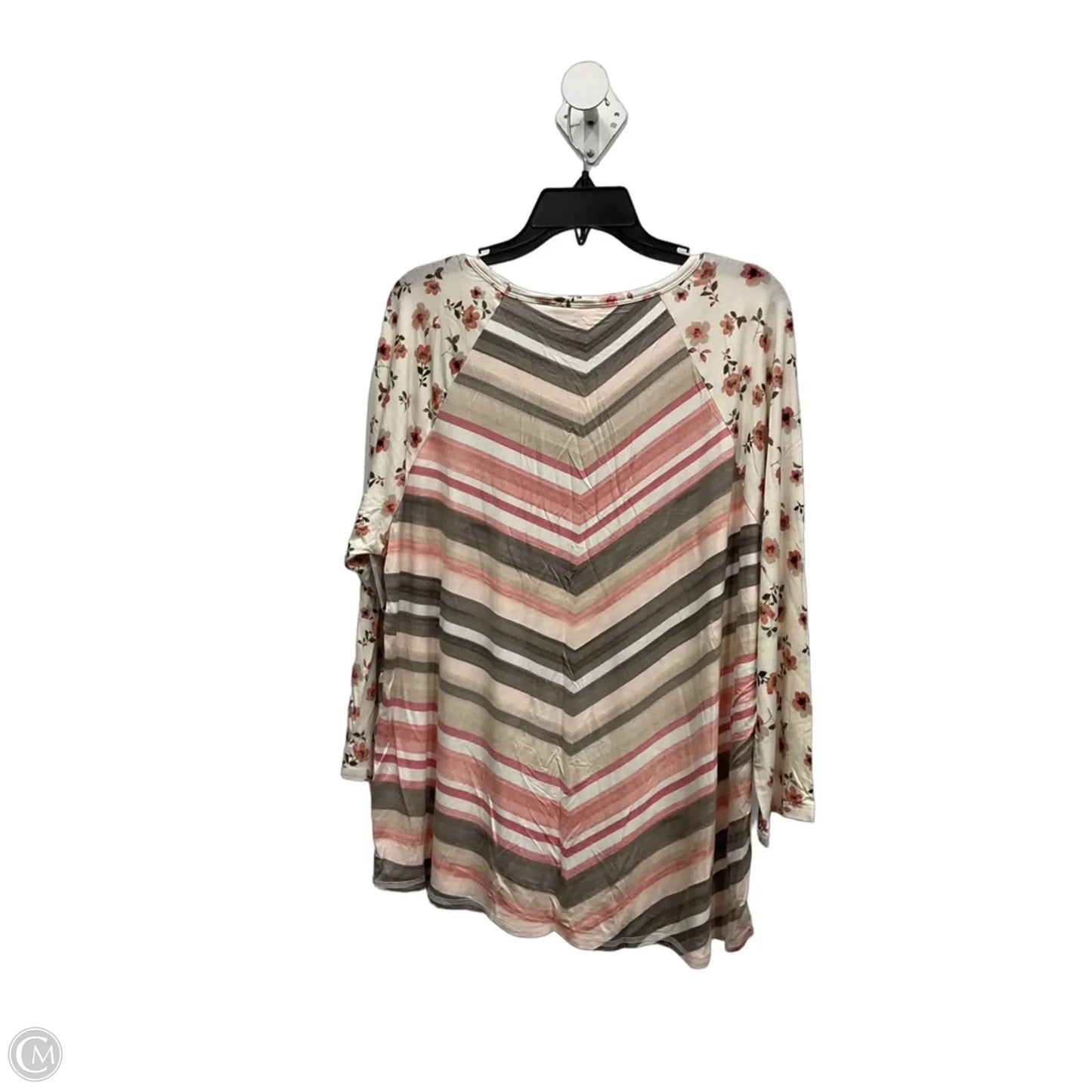 Top Long Sleeve By Cato In Floral Print, Size: Xl
