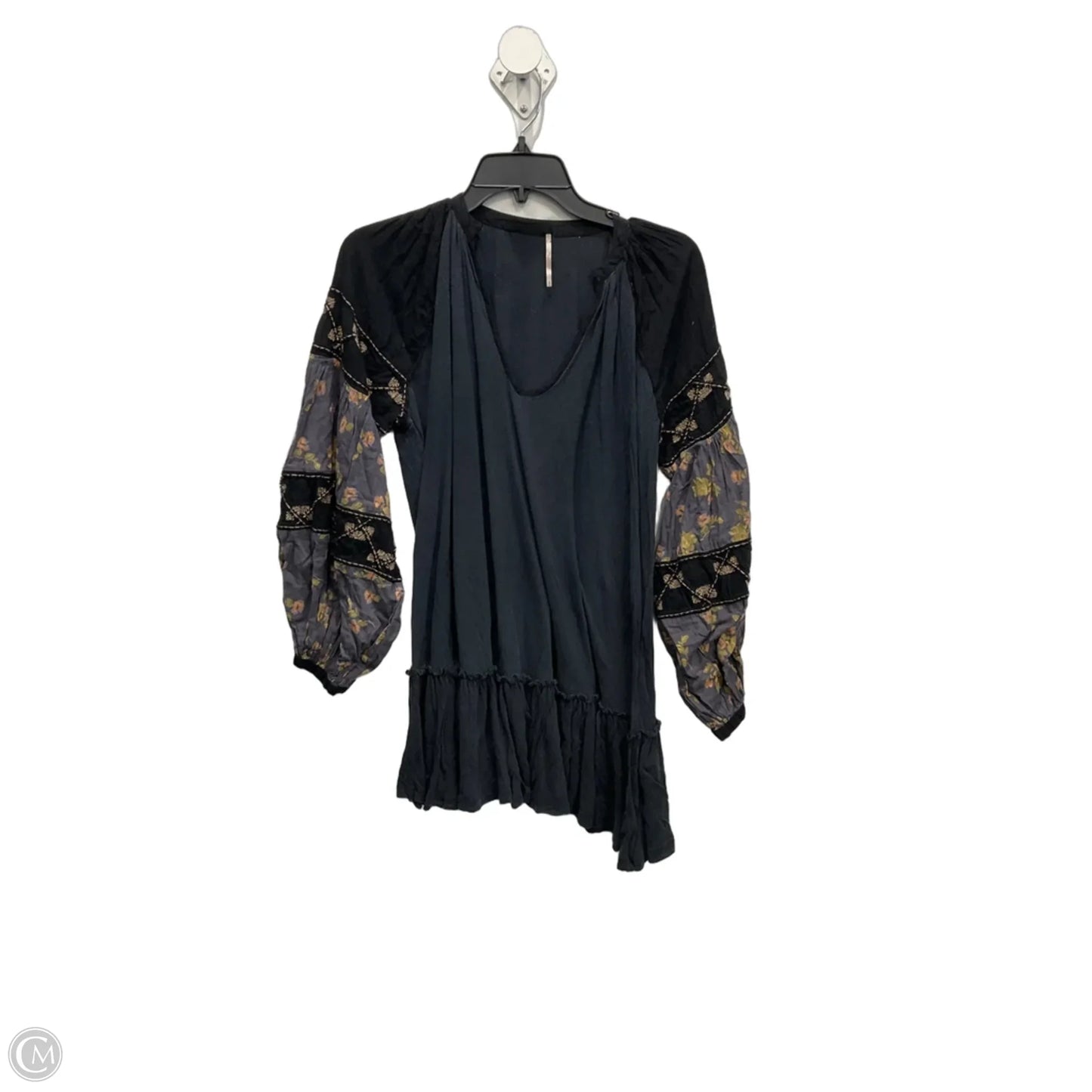 Tunic Long Sleeve By Free People In Black, Size: M
