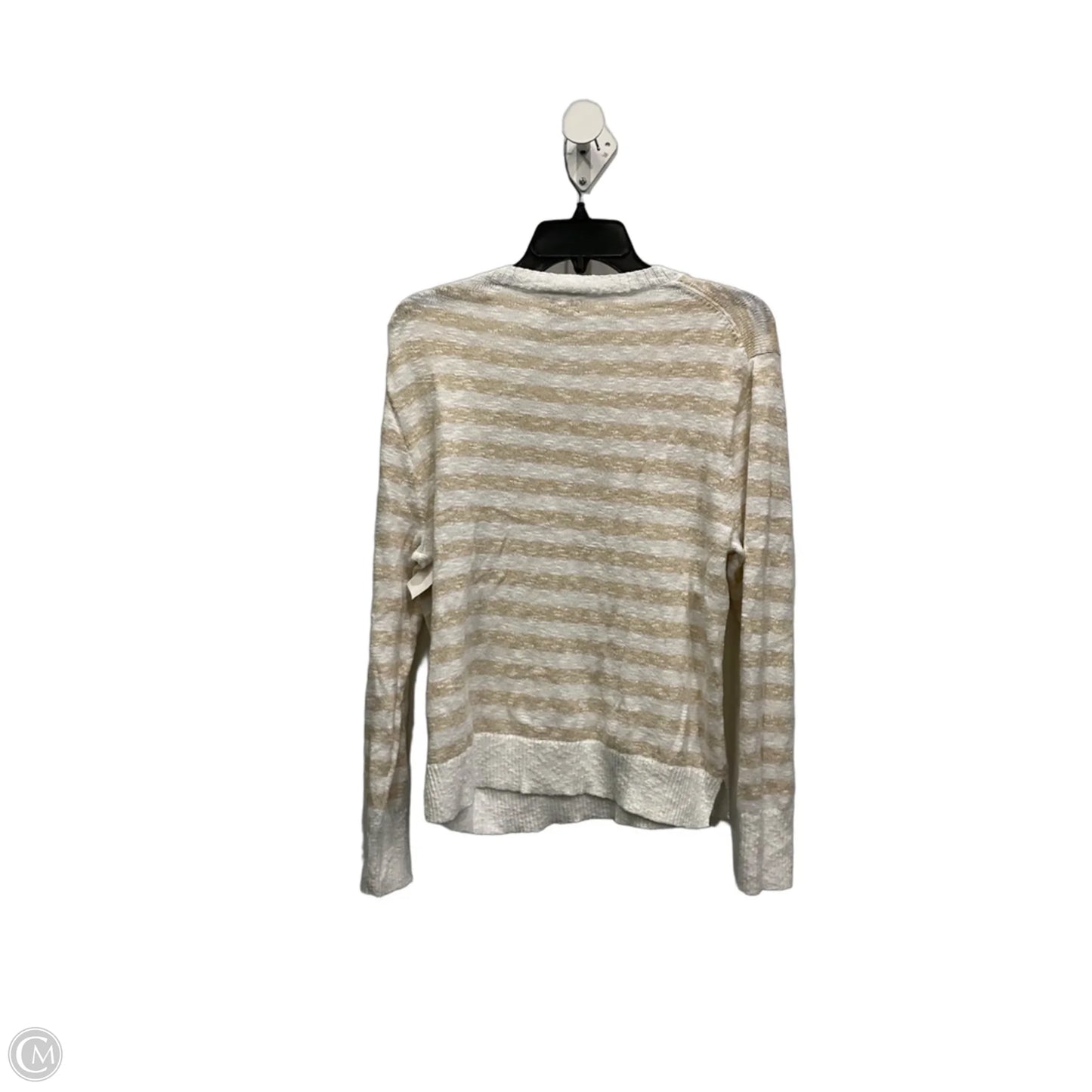 Sweater By J. Crew In Tan & White, Size: M