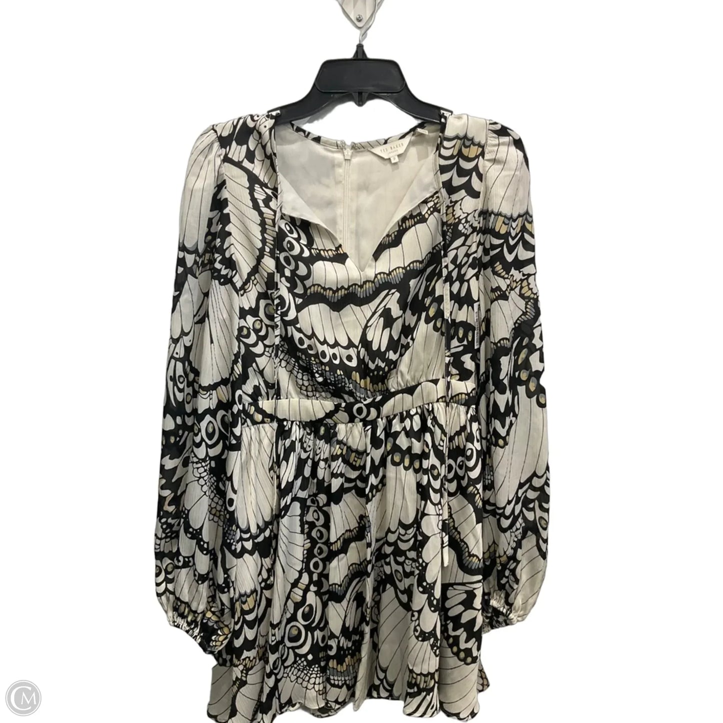Dress Casual Midi By Ted Baker In Black & White, Size: Xs