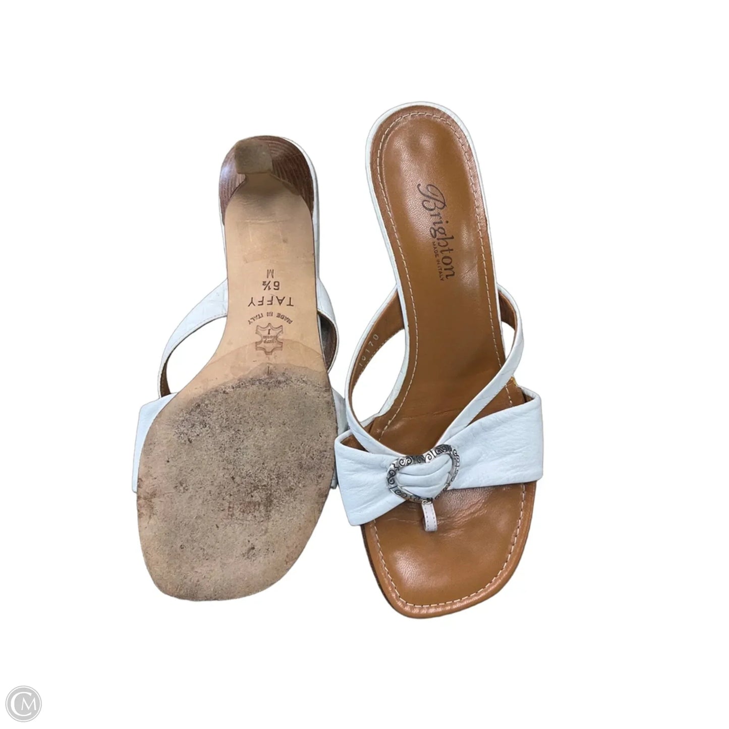 Sandals Designer By Brighton In White, Size: 6.5