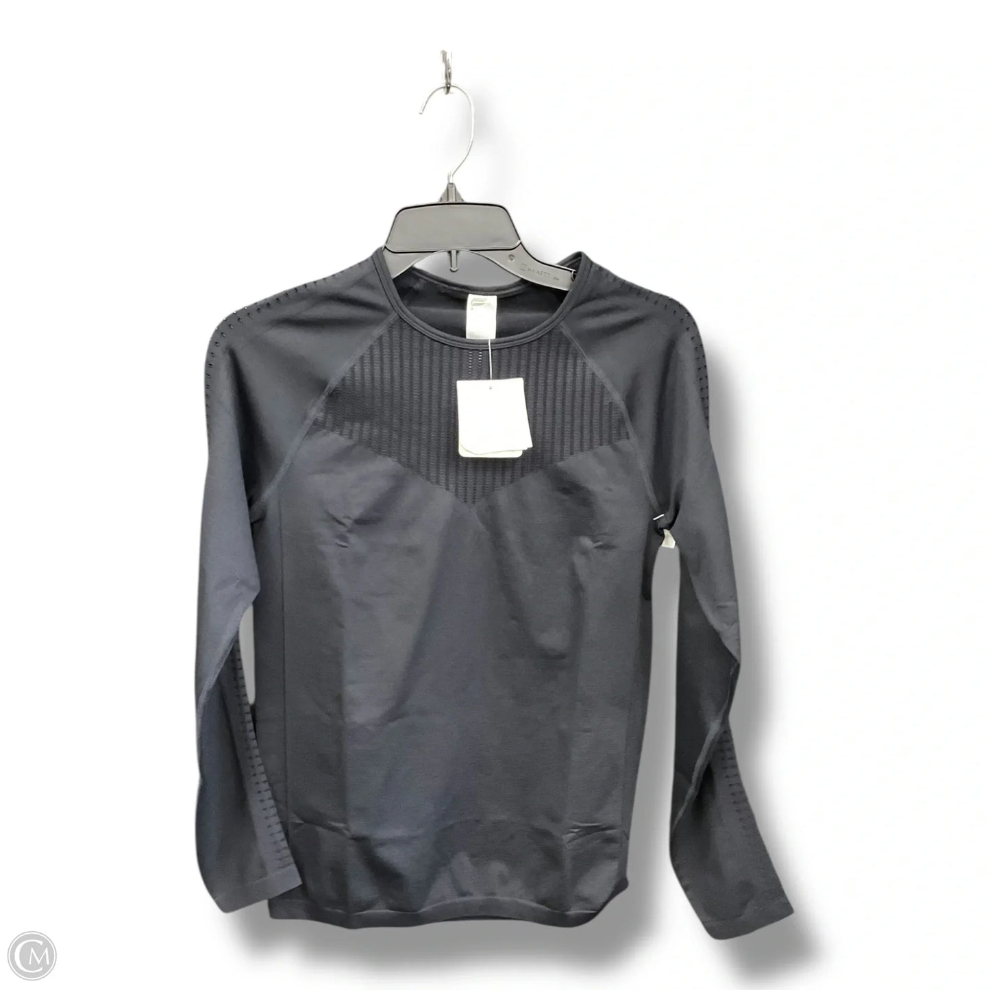 Athletic Top Long Sleeve Collar By Fabletics In Black, Size: M