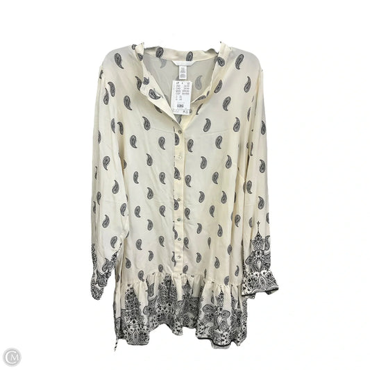 Dress Casual Midi By H&m In Black & Cream, Size: Xxl