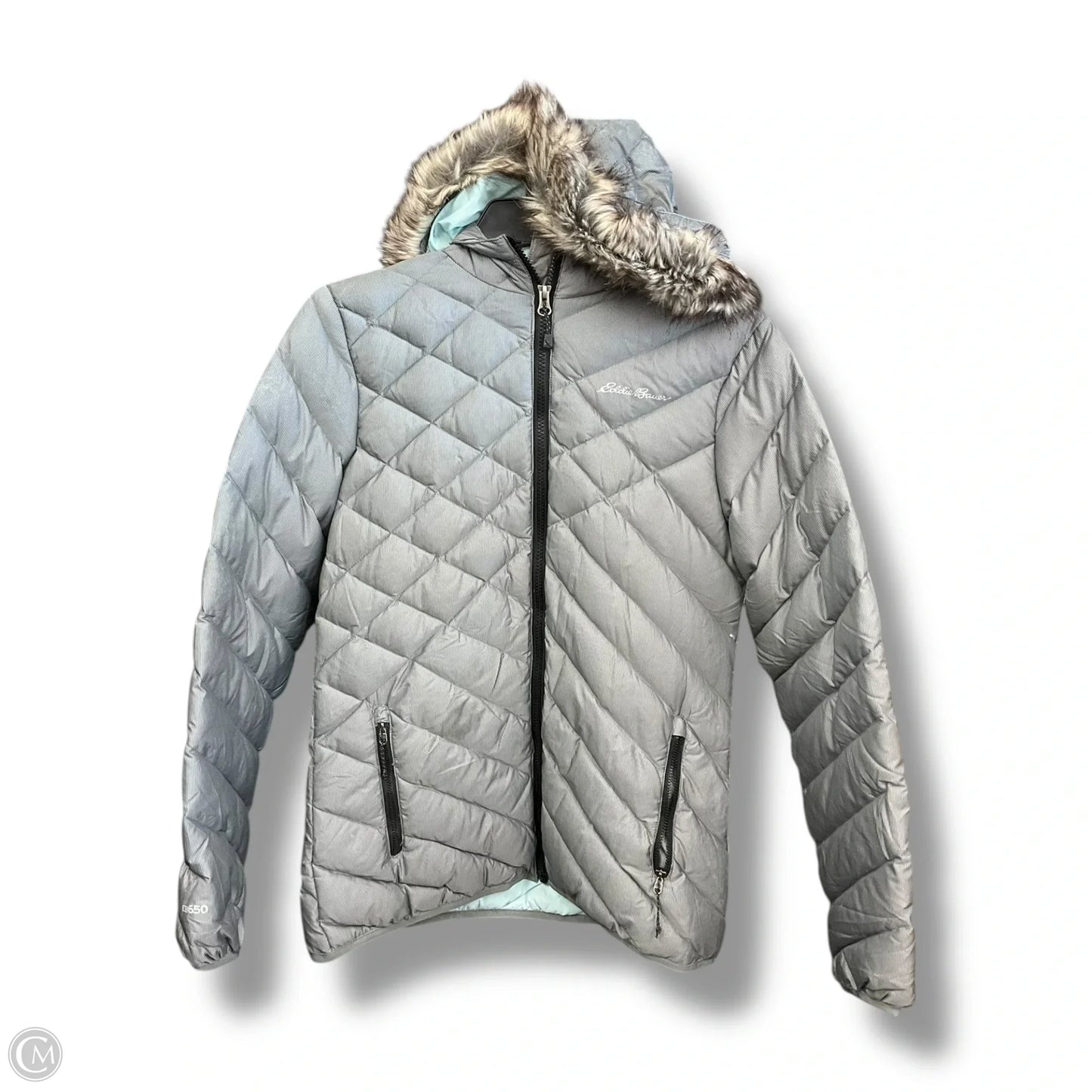 Coat Puffer & Quilted By Eddie Bauer In Grey, Size: S