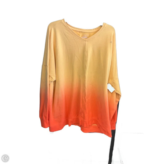 Sweatshirt Crewneck By Tek Gear In Orange, Size: 3x