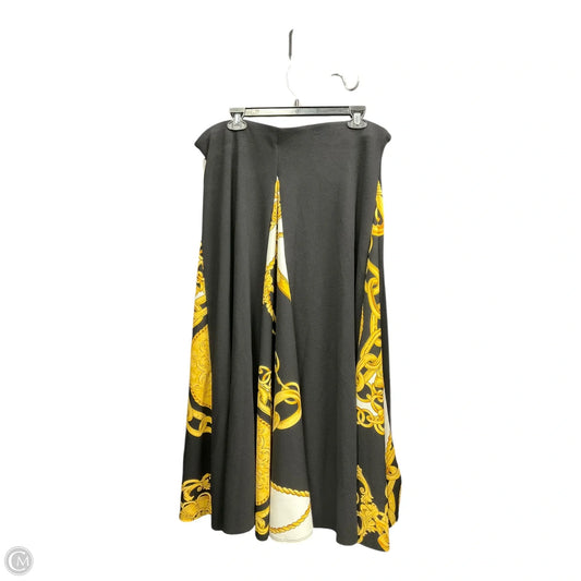Skirt Maxi By Ashley Stewart In Black & Gold, Size: 18