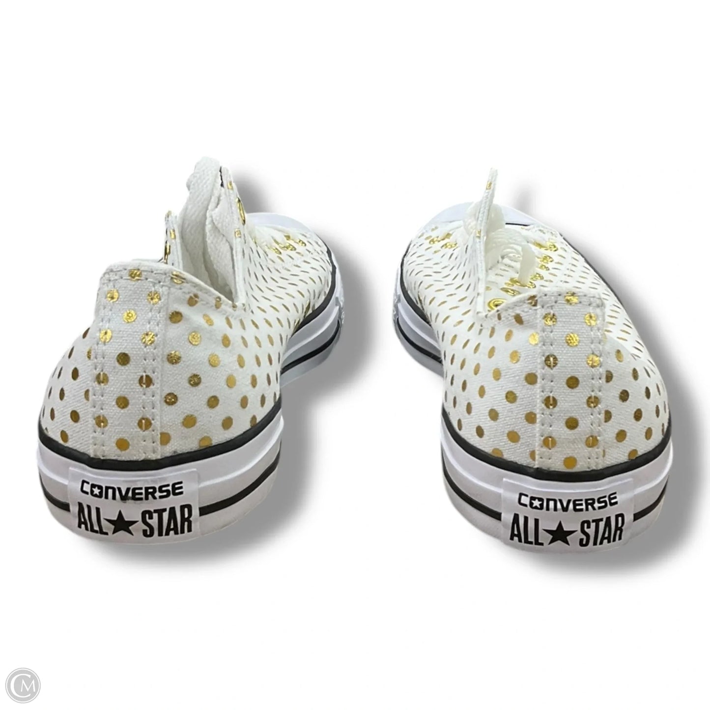 Shoes Flats By Converse In Gold & White, Size: 11