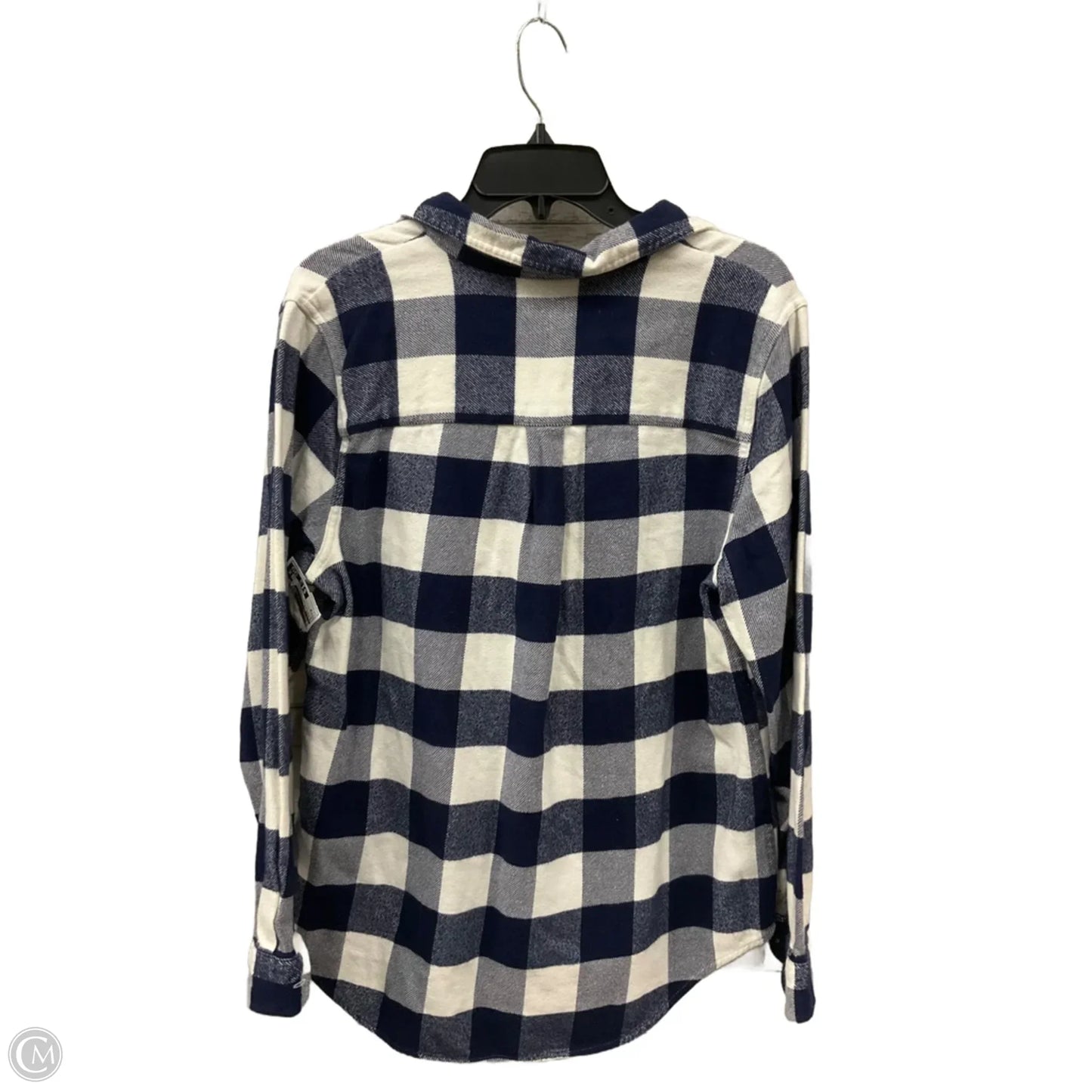 Blouse Long Sleeve By L.l. Bean In Plaid Pattern, Size: M