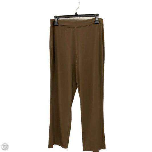 Jeans Straight By Susan Graver In Brown Denim, Size: 10p