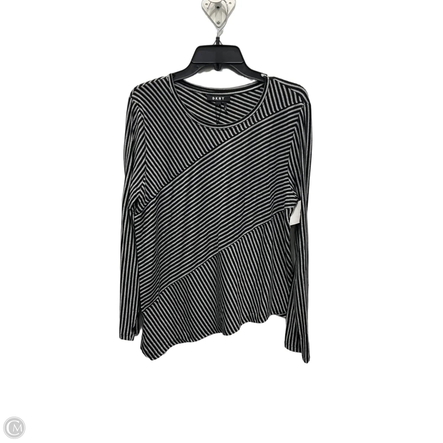 Top Long Sleeve By Dkny In Black, Size: L