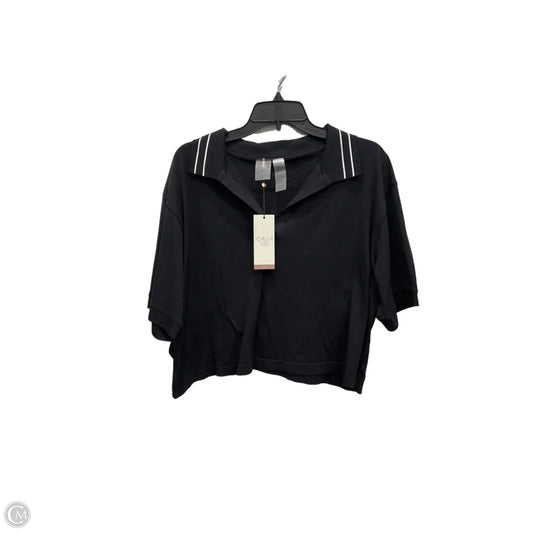 Athletic Top Short Sleeve By Calia In Black, Size: L