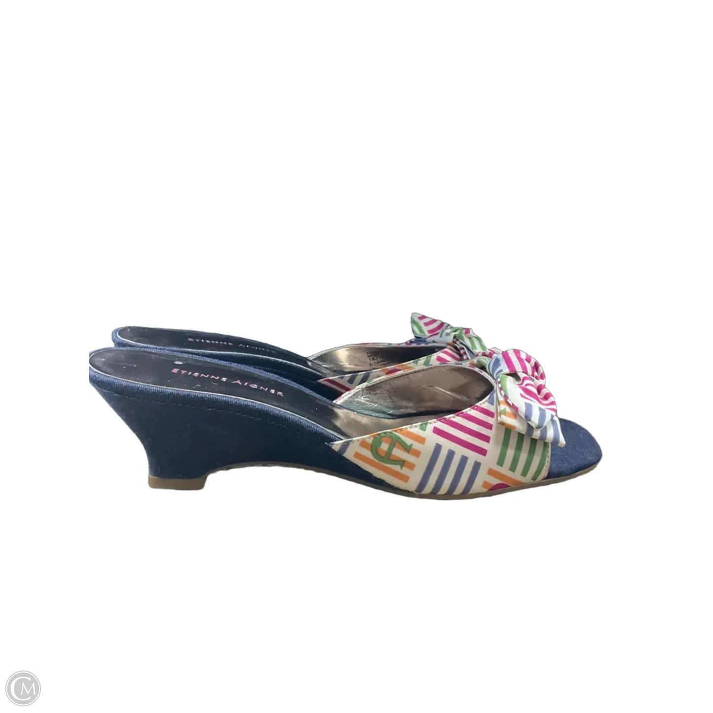 Shoes Heels Wedge By Etienne Aigner In Blue, Size: 7