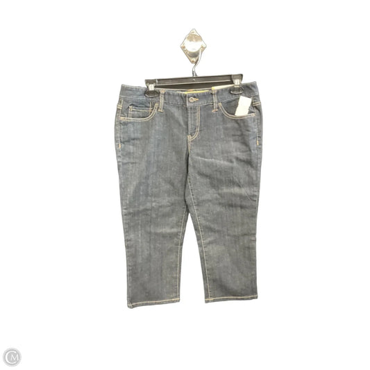 Jeans Cropped By Loft In Blue Denim, Size: 8