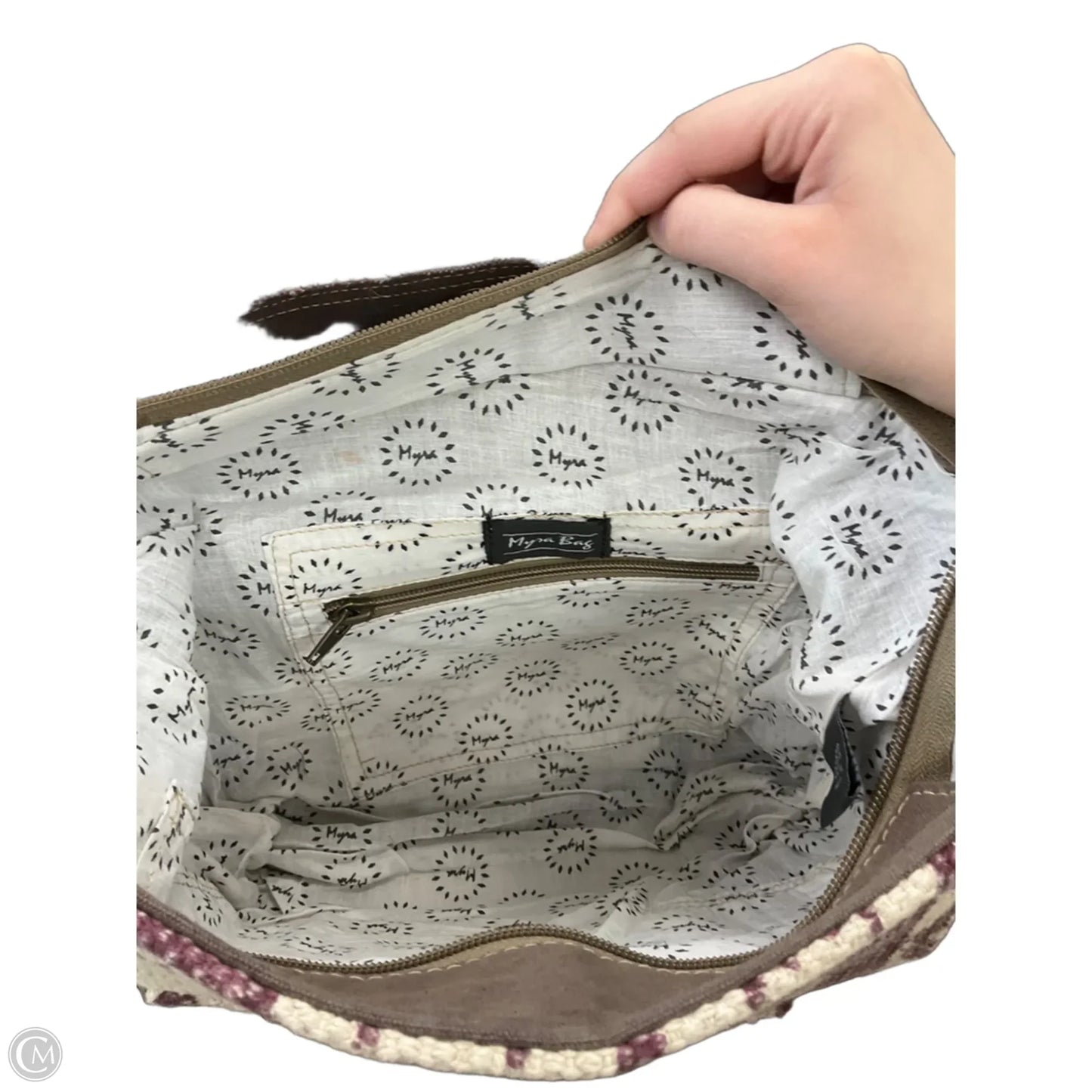 Crossbody Leather By Myra, Size: Medium