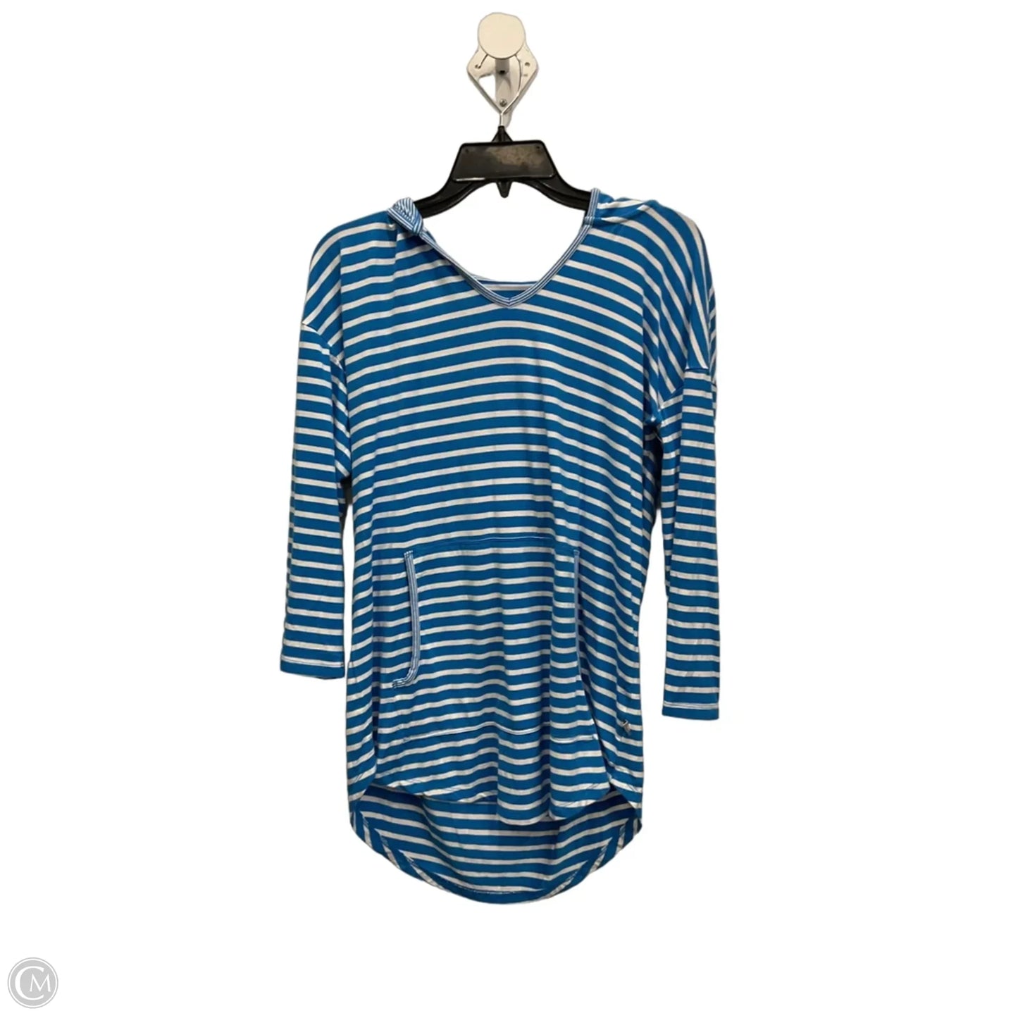 Top 3/4 Sleeve By Talbots In Striped Pattern, Size: M