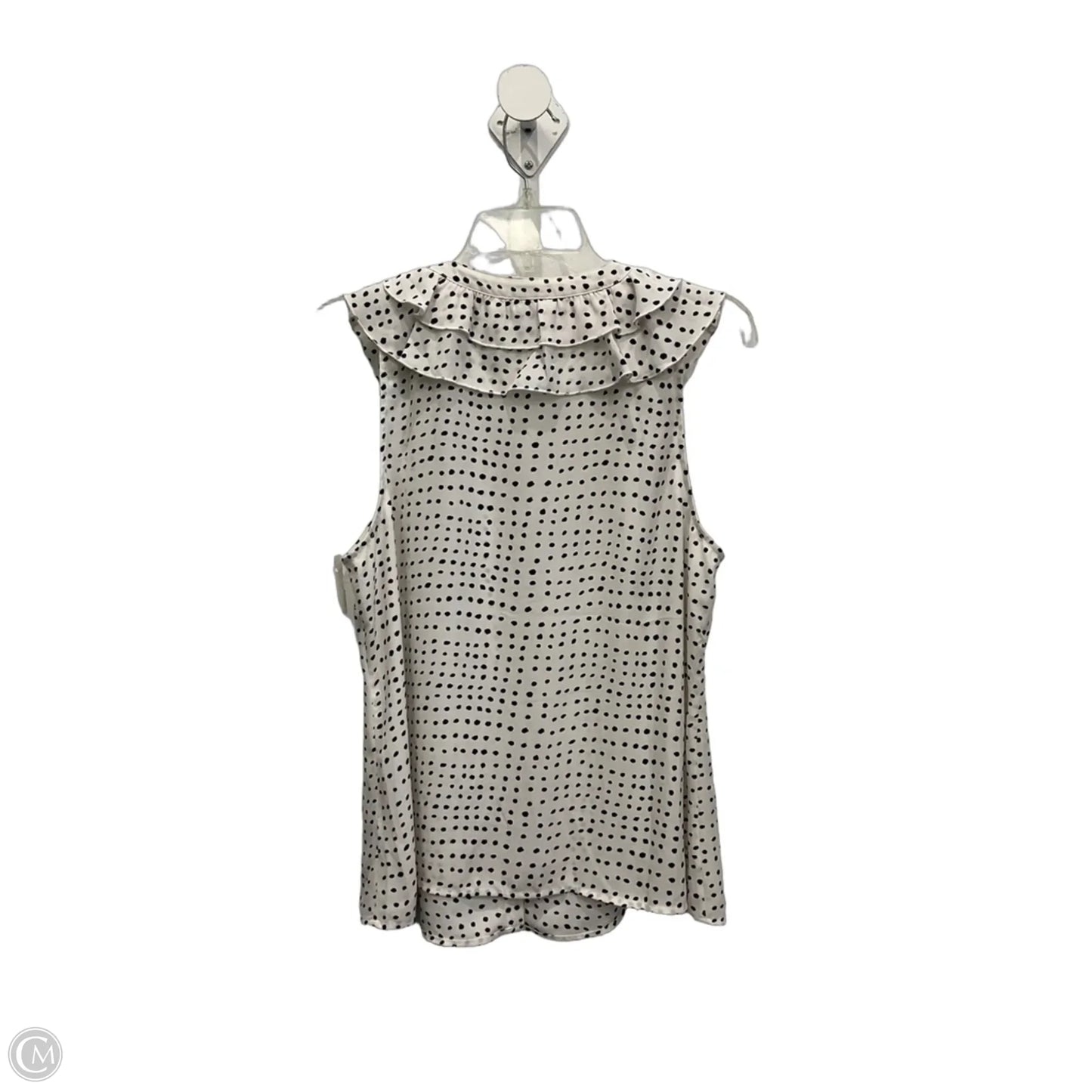 Top Sleeveless By Cabi In Polkadot Pattern, Size: M