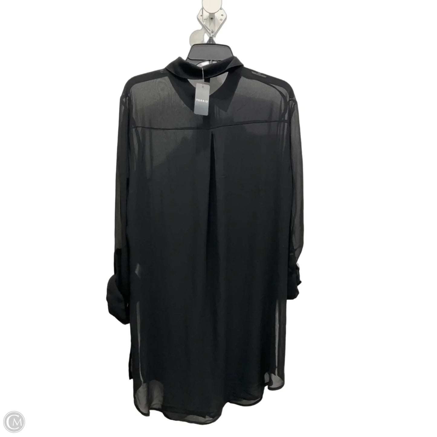 Top Long Sleeve By Torrid In Black, Size: M