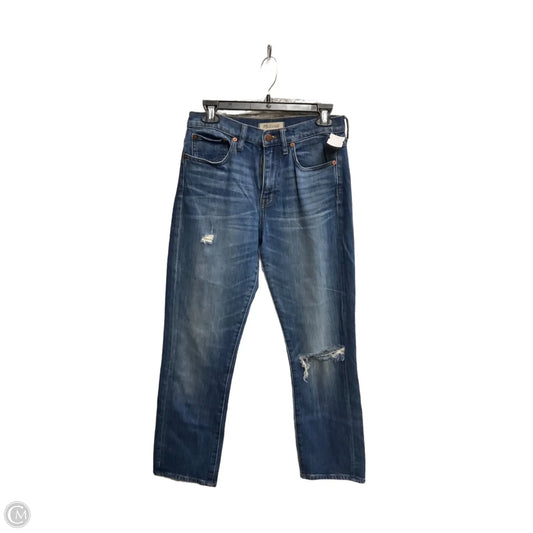 Jeans Straight By Madewell In Blue Denim, Size: 4