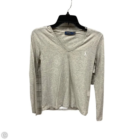 Top Long Sleeve By Polo Ralph Lauren In Grey, Size: M